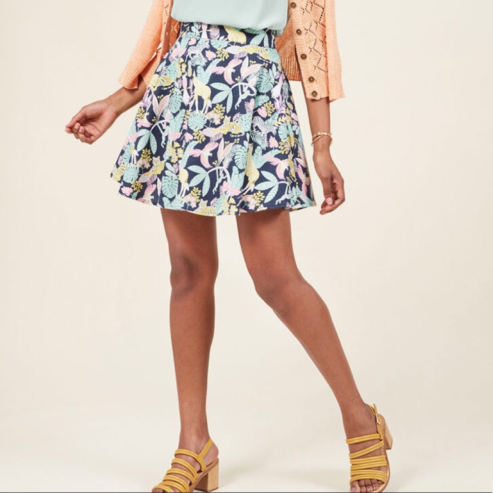 ModCloth Women’s ‘Jungle Boogie’ Skater Skirt